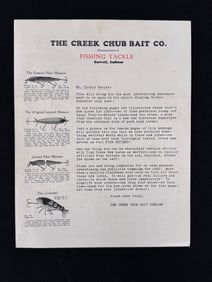 1929 Creek Chub "Tackle Dealer" Circular