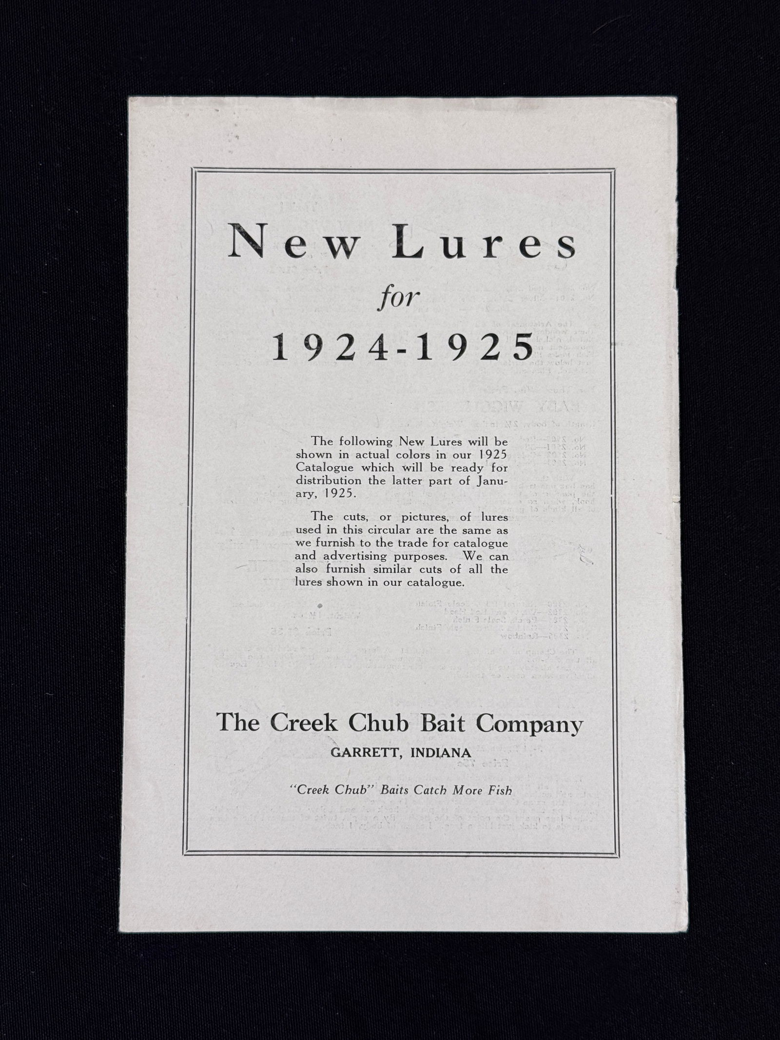 1924-25 Creek Chub Insert Catalog (1 of 3)