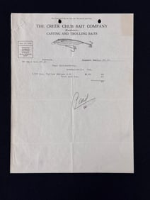 Early Creek Chub Picture Letterhead