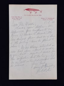 Creek Chub Harry Heinzerling Letter