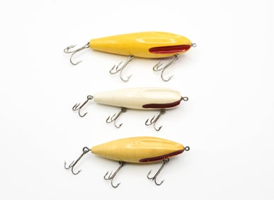 3 Vintage Fluted Wobblers