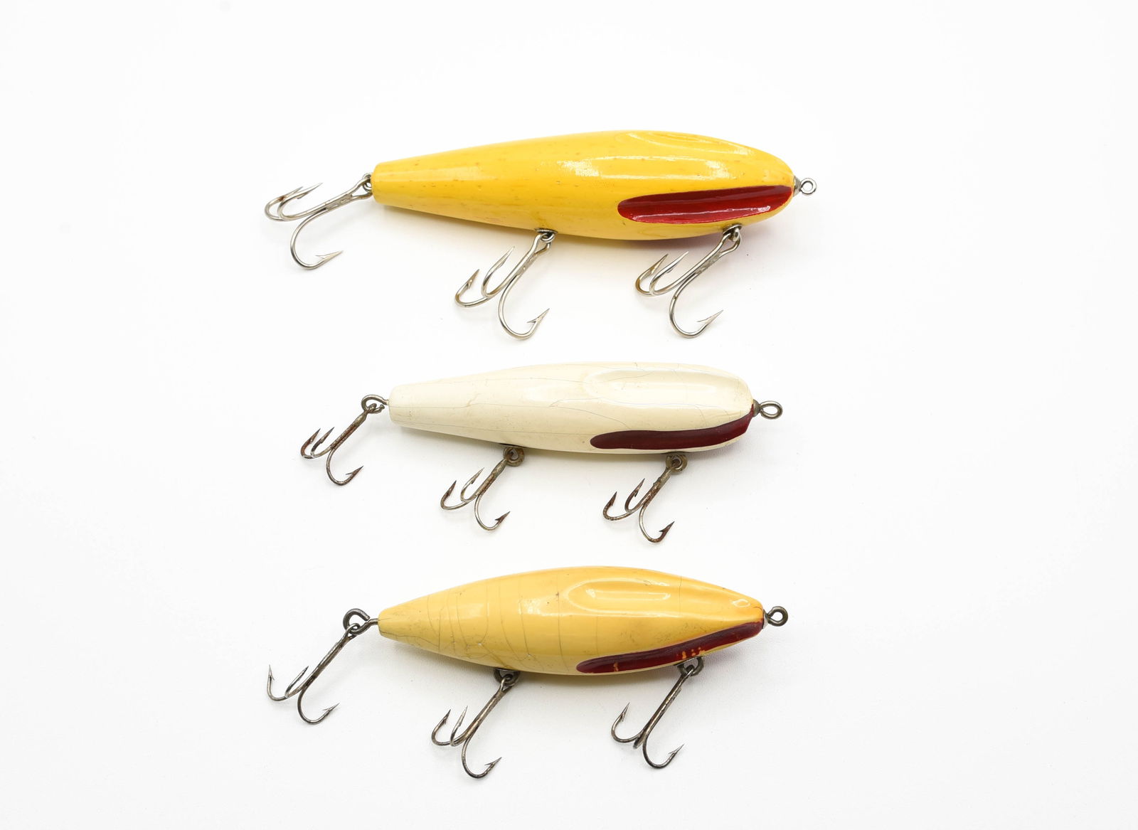 3 Vintage Fluted Wobblers (1 of 3)