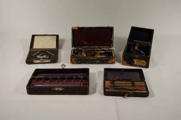 Watchmaker & Jewelers Tools: with original boxes. Provenance: from an estate in Middlebury, VT along with a collection of clock, watchmakers and jewelers tools; numerous pocket watches & parts; early pocketwatch books & catalogs;