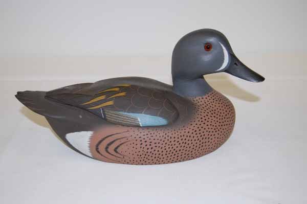 Ken Harris Woodville, NY Teal Duck Decoy: signed on bottom