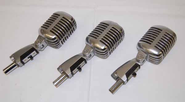 Shure Model 55SW Microphones: 3 microphones. Provenance: from the Thomas Duda Estate, Canton, NY.