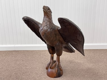 Wooden Carved Bald Eagle