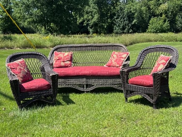 Bar Harbor 3 Piece Wicker Set