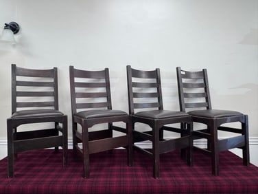 Early Gustav Stickley Model No. 1297 Dining Chairs