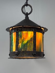 Arts & Crafts Hammered Metal Ceiling Fixture