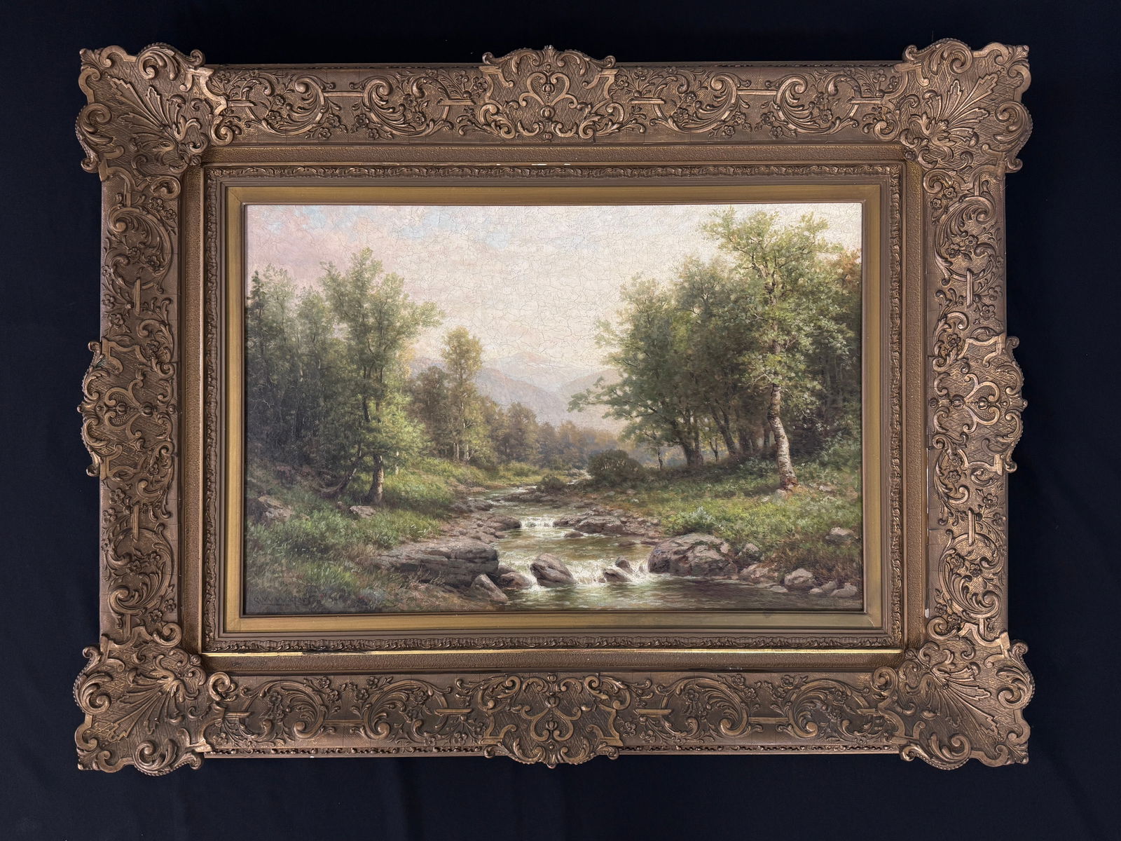 George W. Waters Noonmark Mountain Keene Valley, NY Oil Painting (1 of 6)