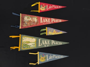 5 Adirondack Felt Pennants Lake Placid, NY
