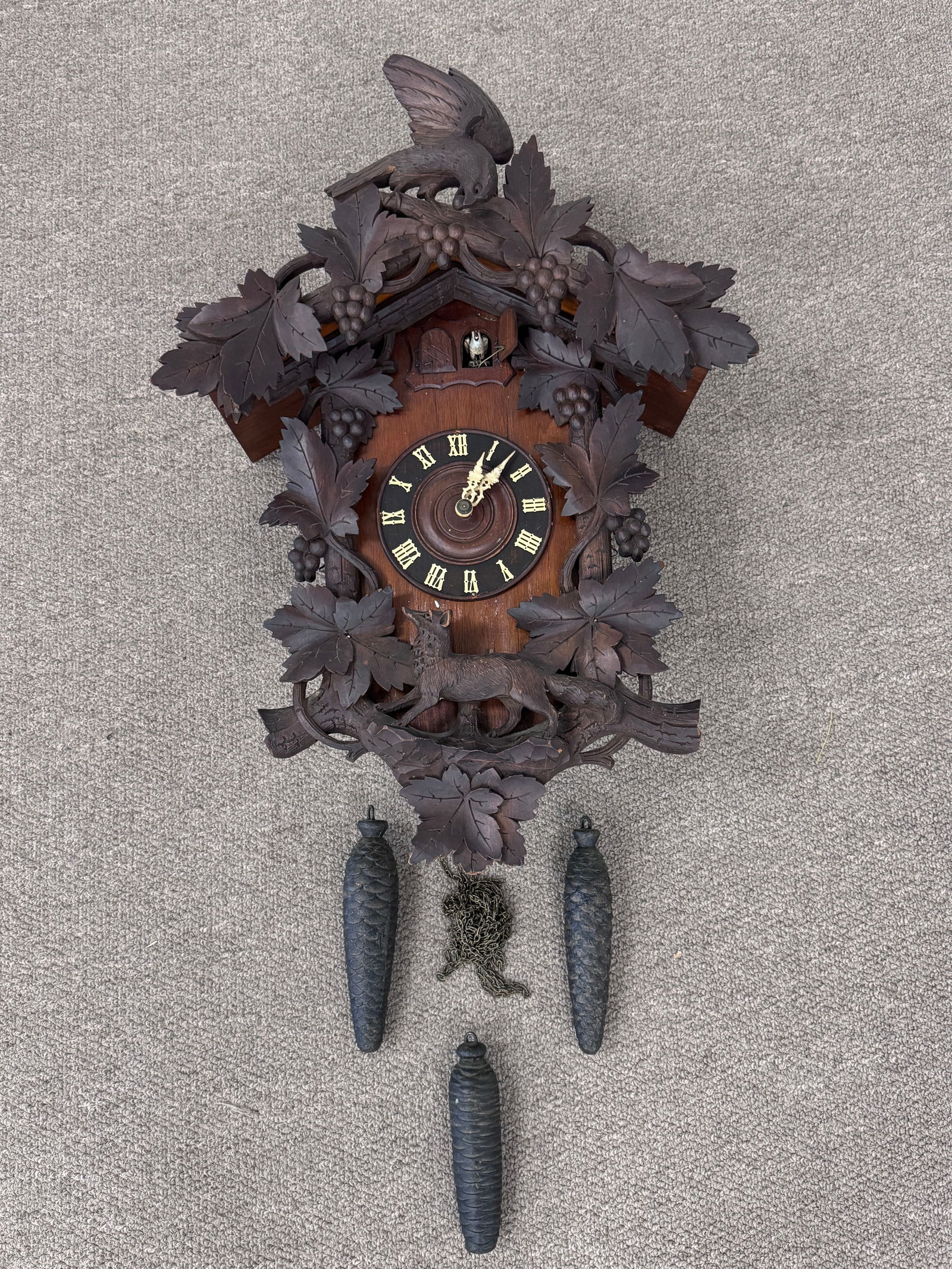 Black Forest Carved Cockoo Clock (1 of 3)