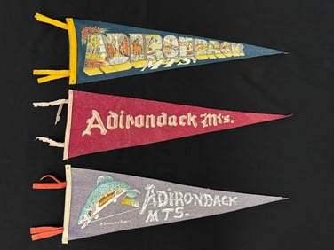 3 Adirondack Mountain Felt Pennants