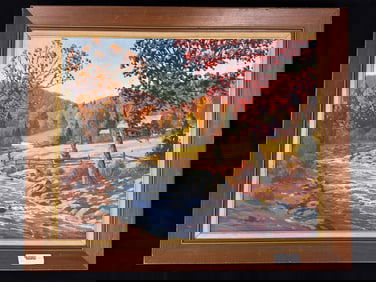 Robert Sleicher Oil on Canvas Painting