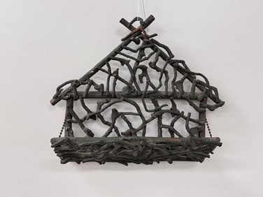 Early Rustic Twig Wall Pocket