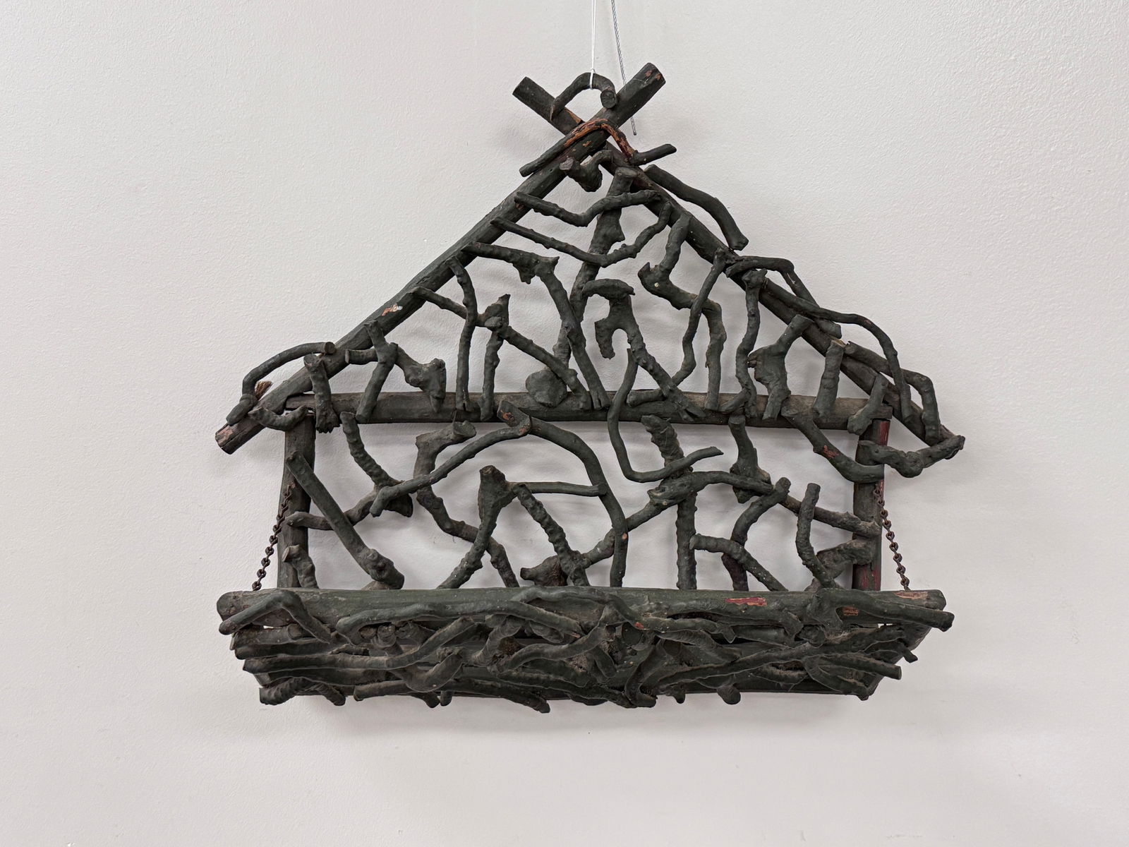 Early Rustic Twig Wall Pocket (1 of 4)