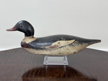 Merganser Carved and Painted Duck Decoy
