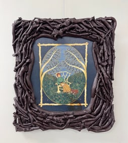 Jessica Farrell Twig Mosaic Frame & Painting