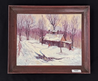Clifford Elp Oil on Board Painting of Sugar House