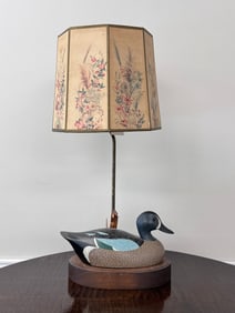 Ken Harris Blue Wing Teal Duck Decoy Table Lamp