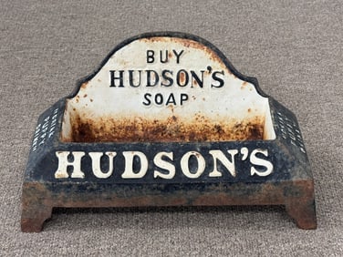 Hudson's Cast Iron Advertising Dog Dish
