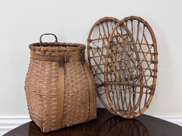 Youth Size Pack Basket & Snowshoes