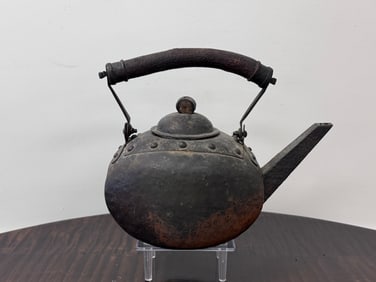Primitive Hammered Copper Tea Kettle