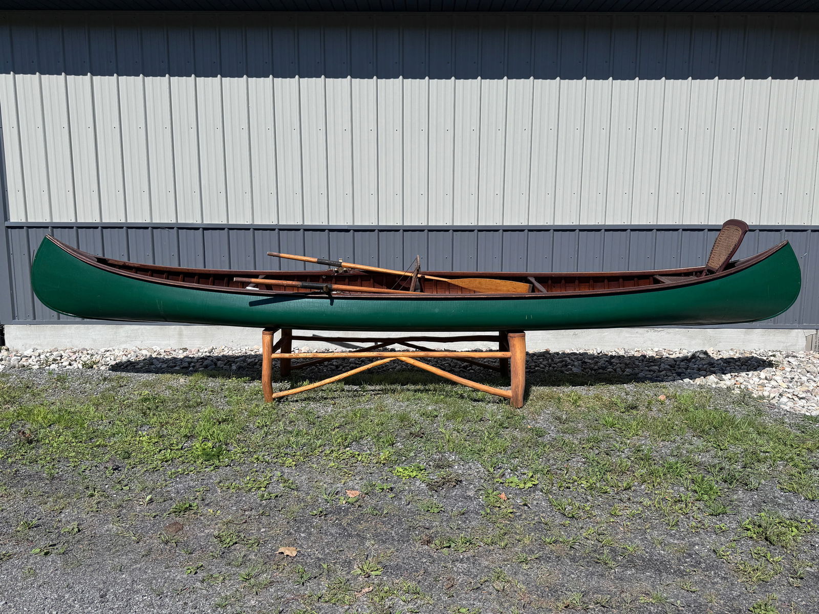 B.N. Morris 18' Wood Canvas Rowing Canoe (1 of 10)