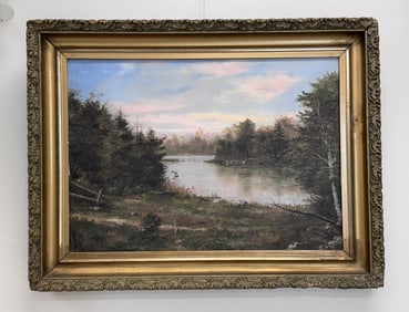Adirondack Landscape Oil on Canvas Painting