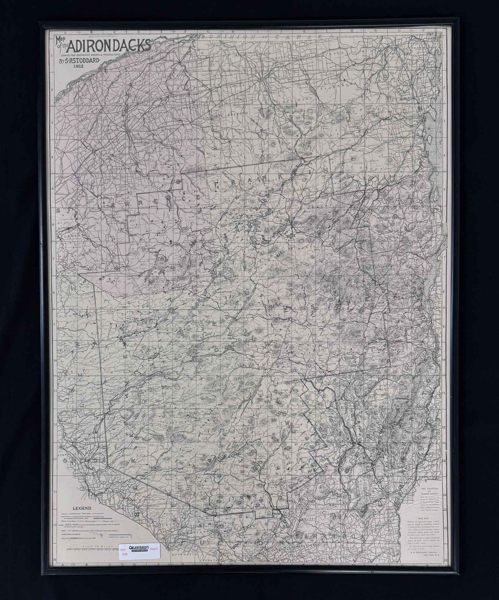 1912 Map of the Adirondacks by Seneca Ray Stoddard (1 of 3)