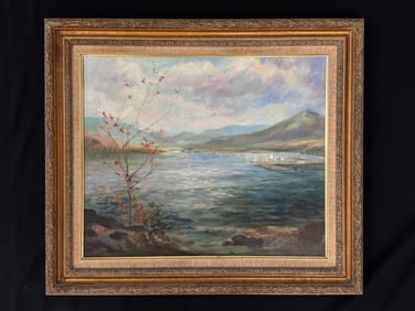 Sugar Loaf Mountain on the Hudson River Painting