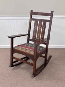 Stickley Harvey Ellis Design Oak Arm Rocker