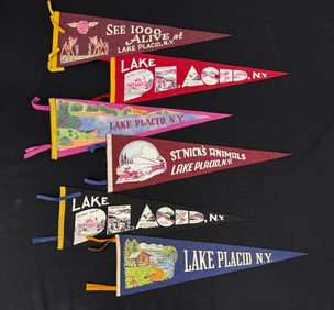 6 Lake Placid Felt Pennants