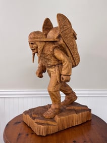 Robert Roy Mountain Man Wood Carving