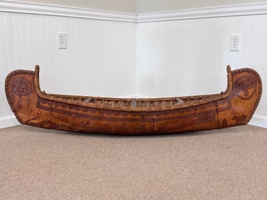 Birch Bark Model Native American Canoe