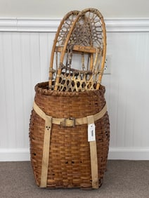Pack Basket and L.L. Bean Snowshoes