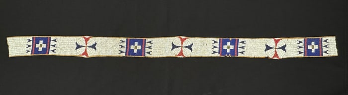 Native American Plains Beaded Blanket Strip