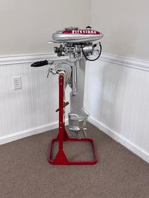 1941 Firestone Outboard Boat Motor w/ Stand