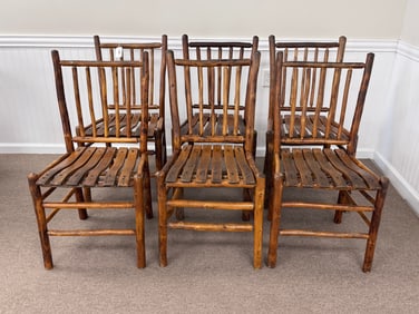 6 Old Hickory Dining Chairs