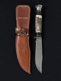 Marbles Hunting Knife with Stag Handle