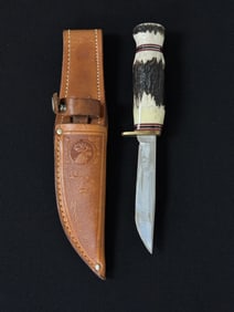Marbles Hunting Knife with Stag Handle