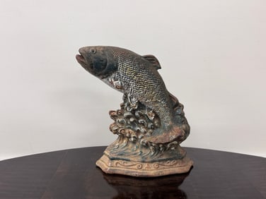Leaping Trout Cast Iron Door Stop