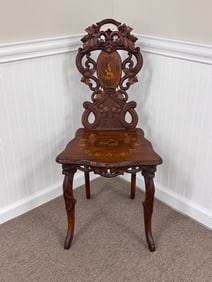 Black Forest Carved Vanity Chair