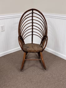 Early Adirondack Hoop Back Arm Rocker