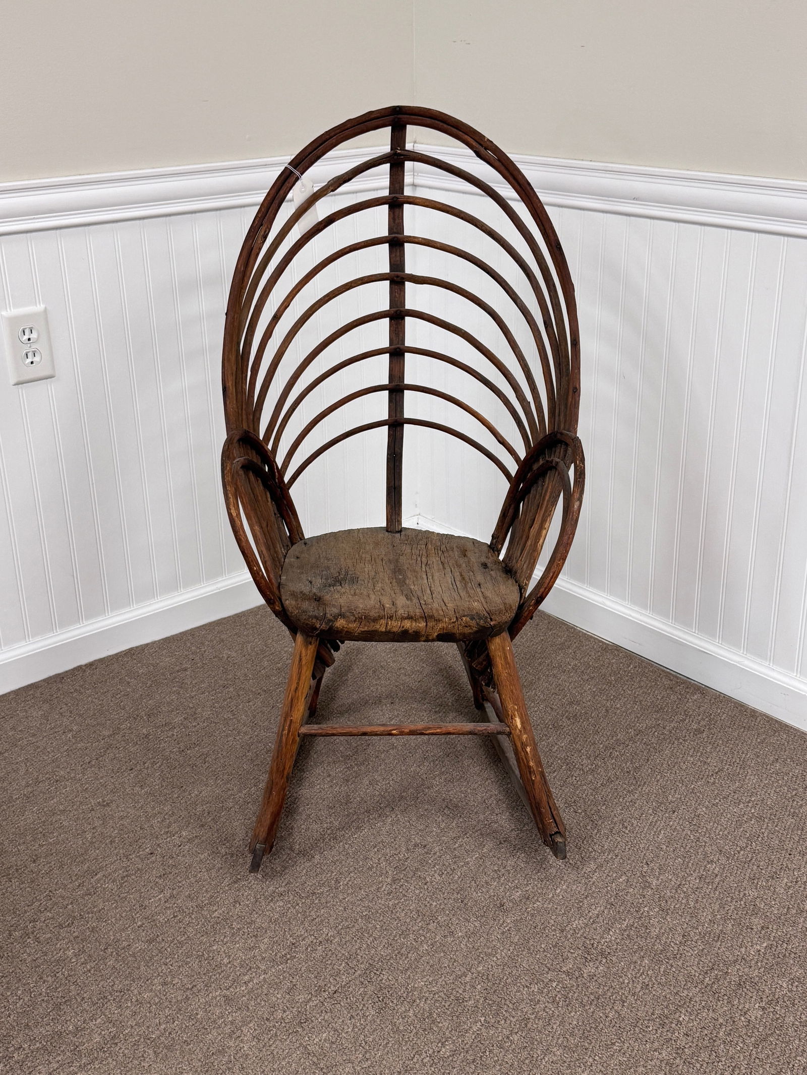 Early Adirondack Hoop Back Arm Rocker (1 of 3)