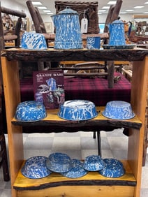 Collection of Graniteware Pots & Pans