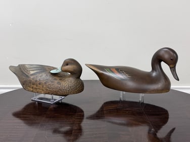 2 Darkfeather Friedman Decorative Duck Decoys