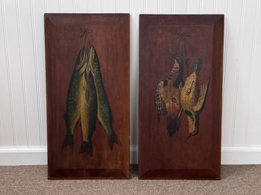 2 Wooden Panel Hanging Game Plaques