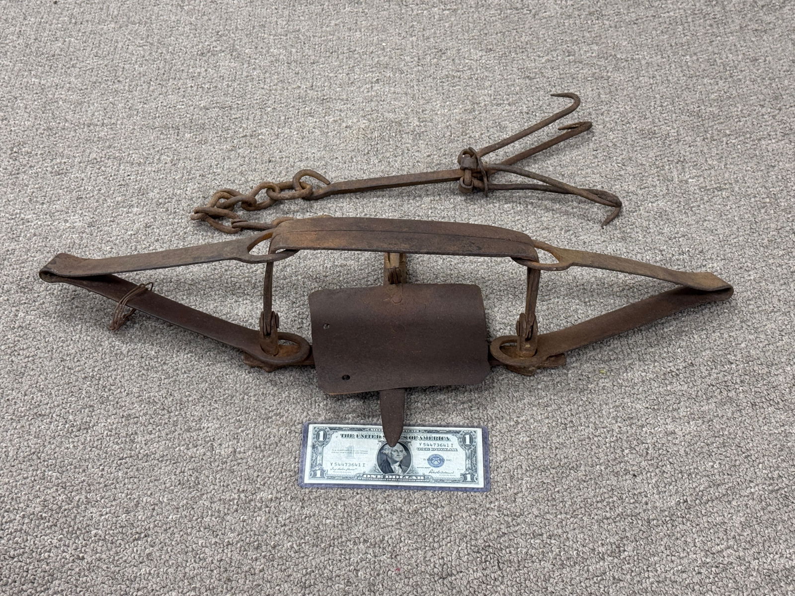 Hand Forged Double Spring Bear Trap (1 of 2)