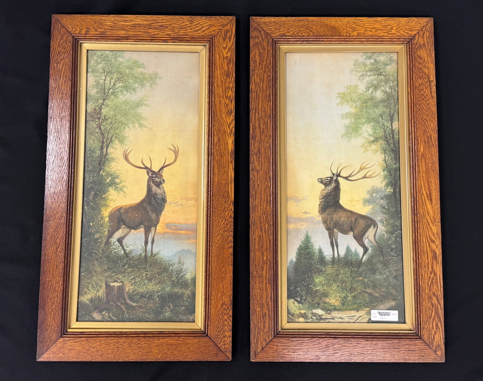 Pair of Framed Elk Prints (1 of 4)
